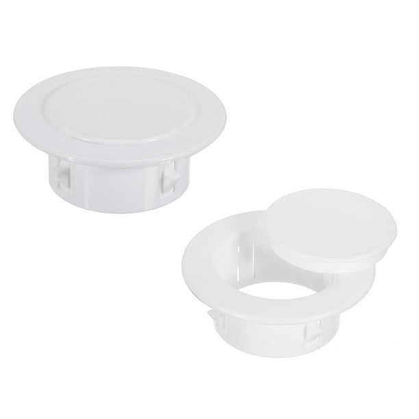 Uxcell 3pcs Cubierta de Agujero de Pared para Aire Acondicionado PP 2.4" (60mm) Apto para Agujeros de 2.4-2.7" Blanco