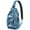 Cute Dolphin a, variant on Colorful Hippie Sling Backpack for Students, Retro Boho Crossbody Bag with Fashionable Storage for Essentials