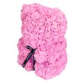 thumbnail image 2 of Oso en forma de rosa de 25 cm, oso de flores artificiales para el Día de San Valentín, regalo romántico de Navidad para amantes de la esposa, color rosa, 2 of 5