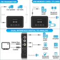 thumbnail image 3 of 3D Stereo Music NFC Wireless Adapter Audio Transmitter Receiver Bluetooth 5.0 TF Card RCA 3.5mm AUX Adapter IR Control With Mic, 3 of 5