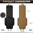 thumbnail image 7 of Uorisanigo Brown Car Front Seat Covers 2‑Pack Quilted Car Seat Cushion Car Interior Accessories Non‑Slip Polyester Front Car Seat Protector Pads Anti‑Scratch Universal for Most Cars Trucks, 7 of 7
