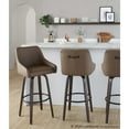 thumbnail image 5 of LumiSource Hannah 30" Fixed-Height Barstool - Set of 2, 5 of 10