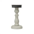 thumbnail image 6 of Parisloft Whitewashed Wood and Metal Pillar Candle Holder, Farmhouse Style, 8-7/8"H, 6 of 11