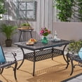 thumbnail image 2 of GDF Studio Brighton Outdoor Cast Aluminum Expandable Rectangular Dining Table Shiny Copper, 8 Person, 2 of 13