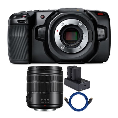 Blackmagic Design Pocket Cinema Camera 4K with Panasonic Lens Bundle