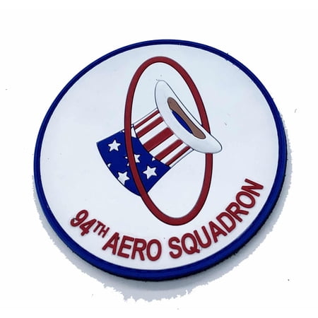 WW1 94th Aero Squadron Hat in the Ring PVC Patch – With Hook and Loop