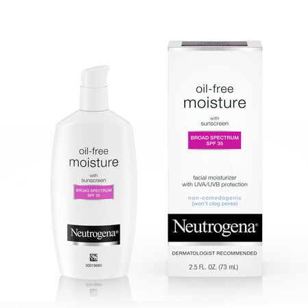 Neutrogena Oil Free Facial Moisturizer SPF 35 Sunscreen, 2.5 fl. (Best Face Lotion With Spf For Oily Skin)
