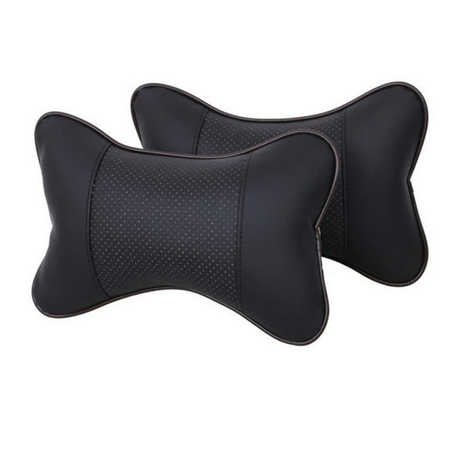 Car Seat Headrest Pad Memory Foam Leather Head Neck Rest Cushion Pillow 1Pcs