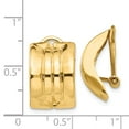 thumbnail image 3 of Real 14kt Yellow Gold Omega Clip Non-pierced Earrings; for Adults and Teens; for Women and Men, 3 of 3