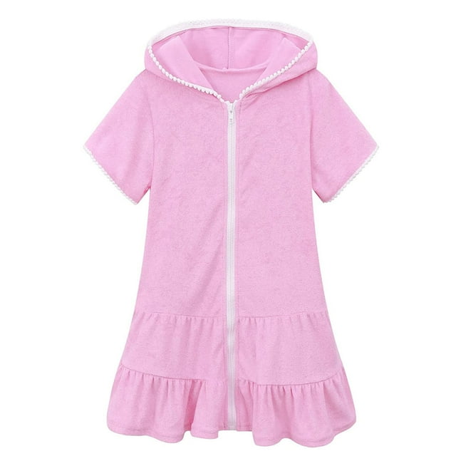 Trolimons Absorbent Cotton Terry Beach Dress, Girls 3T - 4T