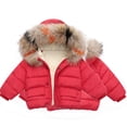 thumbnail image 4 of Vedolay Jean Jackets Boys Winter Long Sleeve Fashion Thick Warm down Soft Jacket,Red 3-4 Years, 4 of 5