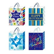 Eros F01-HK03L Large Hanukkah Festival of Lights Matte Gift Bags - Pack of 120