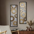 thumbnail image 3 of LuxenHome 2-Piece Gold and Brown Metal with Black Rectangle Frame Wall Decor Set, 3 of 6
