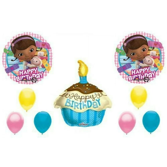 Doc McStuffins CUPCAKE Happy Birthday PARTY balloons Decorations Supplies by Anagram