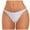 White, variant on Women's Sexy Cheeky Thong Brazilian Cut Low Rise High Leg Bikini Bottom (Pink, XL)