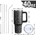 thumbnail image 3 of Halloween Ghost Tumbler 40oz - Insulated Stainless Steel Cup with Handle & Straw, Spooky Engraved Design - Holiday Gift for Women & Men (1 PC), 3 of 6