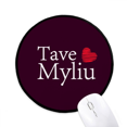 thumbnail image 1 of Lithuanian Mandarin Tave Myliu Language Mouse Pad Desktop Office Round Mat for Computer, 1 of 2