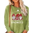 thumbnail image 3 of DYMADE Women Christmas Loose Round Neck Pullover Printed Long Sleeved T-shirt Top, 3 of 4