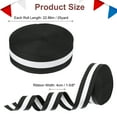 thumbnail image 2 of Uxcell 1-5/8" Black White Striped Grosgrain Ribbon 25 Yard Polyester Stripe Ribbon, 2 of 6