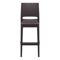 thumbnail image 3 of Luxury Commercial Living 42.5" Coffee Brown Wickerlook Patio Bar Stool, 3 of 9