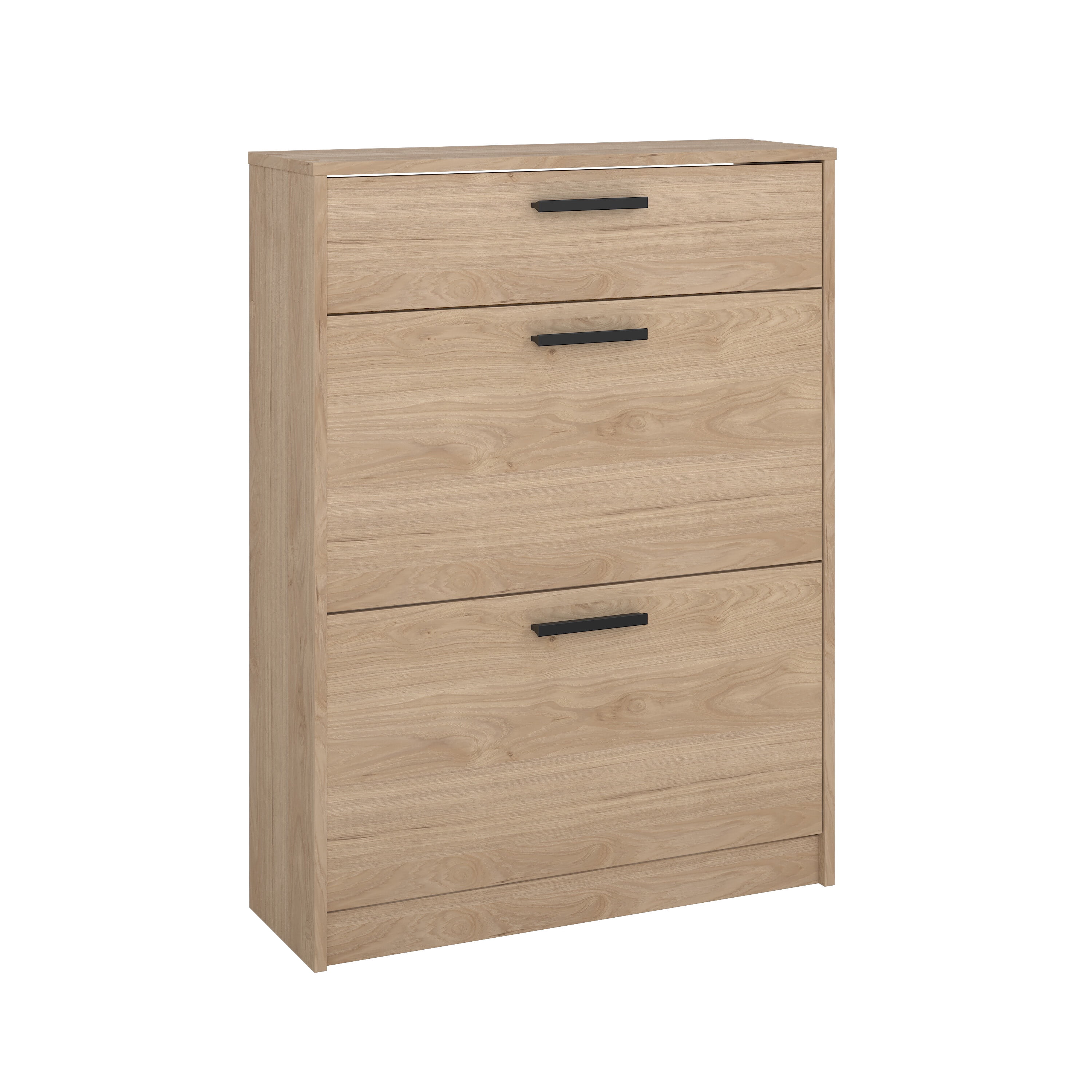 Tvilum Escape 2 Door Shoe Cabinet with Dual-Row Storage and 1 Drawer in Jackson Hickory