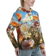 thumbnail image 6 of Daiia Vibrant Field Of Blossoms Pattern Women's Fashion Hoodies & Sweatshirts with Kangaroo Pocket Hooded Sweatshirt with Eye-catching Drawstrings-Small, 6 of 7