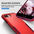 thumbnail image 3 of Designed for iPhone 7/8 Plus Heavy Duty Case, Protection Shockproof Dropproof Dustproof Anti-Scratch Phone Case Cover for iPhone 7/8 Plus Heavy Duty Case, Red, 3 of 8
