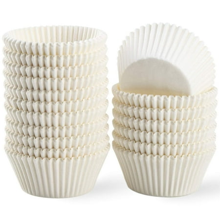 

400PACK Standard Foil Cupcake Liners Muffin Wrappers for Weddings Baby Showers Anniversaries Birthdays - White