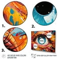 thumbnail image 3 of Designart "Colorful Eye Pop Art painting" Modern Floater Framed Canvas Print, 3 of 7