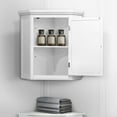 thumbnail image 4 of Teamson Home Glancy One Shutter Door Wooden Removable Corner Wall Cabinet, White, 4 of 8