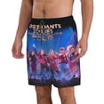 thumbnail image 2 of Men's Zomb-i-e Character Swim Trunks Quick Dry Bathing Suits Holiday Beach Short Casual Board Shorts, 2 of 8