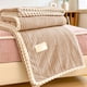 thumbnail image 3 of Manta De Franela Manta de franela polar color caqui, extra gruesa, doble capa, cálida y acogedora, ideal para la cama, el sofá, la oficina o la siesta (1 pieza). Rkxzt, 3 of 8