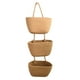 thumbnail image 2 of Cesta colgante para puerta, organizador de almacenamiento para puerta, 3 niveles, para guardar bolsos, cesta de pared decorativa estilo bohemio para s, 2 of 9