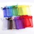 thumbnail image 4 of 50Pcs Organza Bag Jewelry Packaging Gift Candy Wedding Party Goodie Packing Favors Pouches Drawable Bags Present Sweets Pouches dark green 13x18cm, 4 of 6
