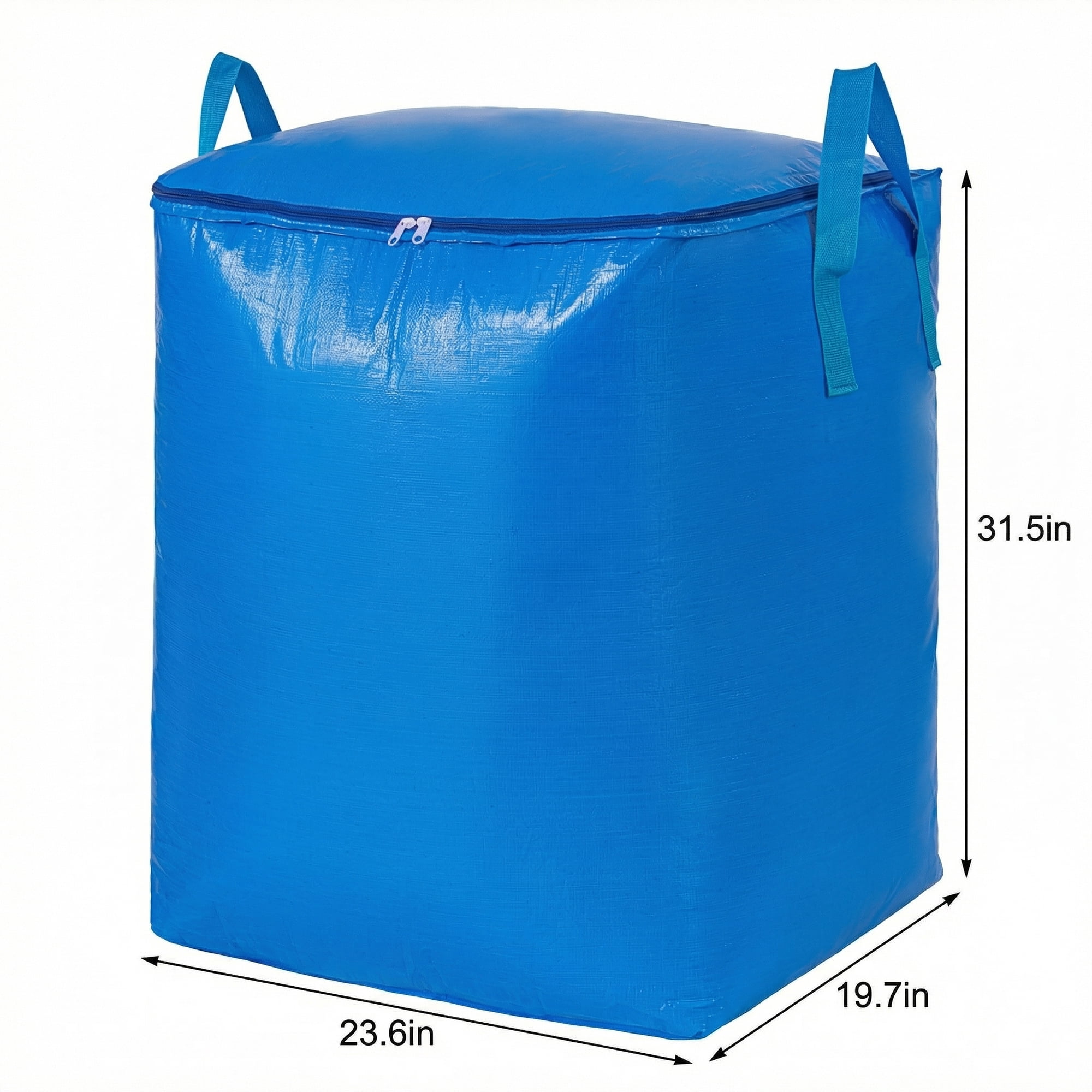 Unique Bargains Clothes Storage Bag with Handles Blue 23.6"x19.7"x31.5"