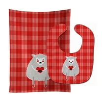 Lamb Love Baby Bib and Burp Cloth