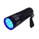 thumbnail image 1 of 10pcs Negro Mini Aluminio UV ULTRA VIOLETA 9 LED LINTERNA Antorcha Lámpara de luz Lamparas Tmvgtek Para estrenar, 1 of 4