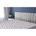 thumbnail image 5 of Ambesonne Tulips Fitted Sheet, Vintage Symmetric Flowers, King Size, Dimgray Pastel Pink, 5 of 5