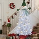 thumbnail image 5 of Adornos navideños, regalos navideños, bolas navideñas flocadas de 8 cm, bolas colgantes de plástico con purpurina, juego de nueve bolas decorativas para árbol de Navidad., 5 of 6
