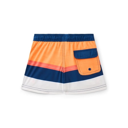 Wonder Nation Boys Quick Dry Stretch Swim Trunks with UPF50, Sizes 4-18 & Husky