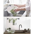 thumbnail image 6 of Sage Green Ombre Kitchen Dish Towels for Drying Dishes Set of 2, Vintage Shabby Abstract Plaid Art Waffle Weave Microfiber Terry Hand Tea Bathroom Towels Quick Dry & Absorbent Towel 12x12, 6 of 7