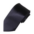 thumbnail image 5 of Deyuer Solid Color Business Tie Formal Faux Silk Pointed Style Men Neckwear Business Trips Formal Event Necktie.Navy Blue, 5 of 8