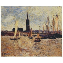 Bordeaux Harbour Cross Stitch Kits, 14 Count, 300x250 Stitch, 54x46cm, Warm Tropic Gauguin Color, Egyptian Cotton Thread, Double Yarn aida Fabric, Counted Cross Stitch Kit