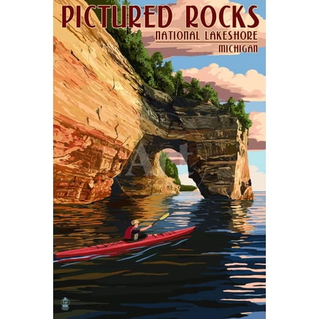 Pictured Rocks National Lakeshore, Michigan, Unframed Art Print Wall Art by Lantern Press Sold by Art.Com