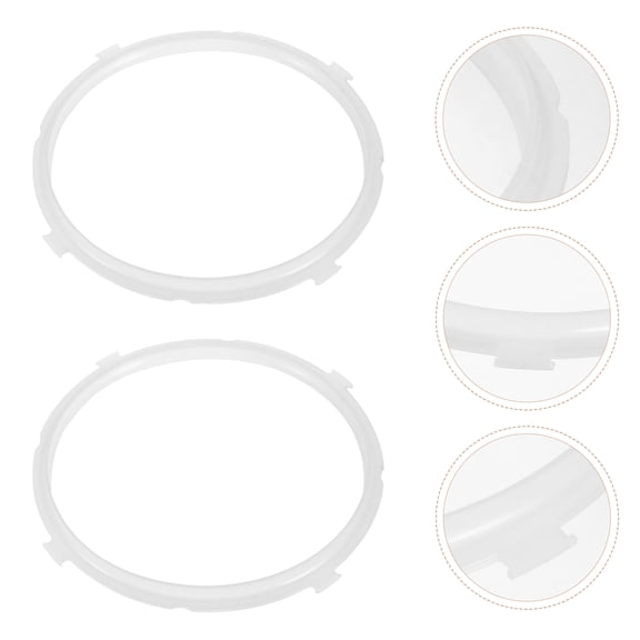 PBPBOX 2Pcs Pressure Cooker Silicone Gasket White High Elasticity Kitchen Seal
