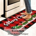 thumbnail image 5 of Xidingyue Christmas Kitchen Rugs and Mats Set 2 PCS, Merry Christmas Indoor Floor Mats Red Black Buffalo Check Plaid for Winter, Xmas Door Mat Runner Rug Mat for Kitchen Home Decor 17"x47"+17"x30", 5 of 8