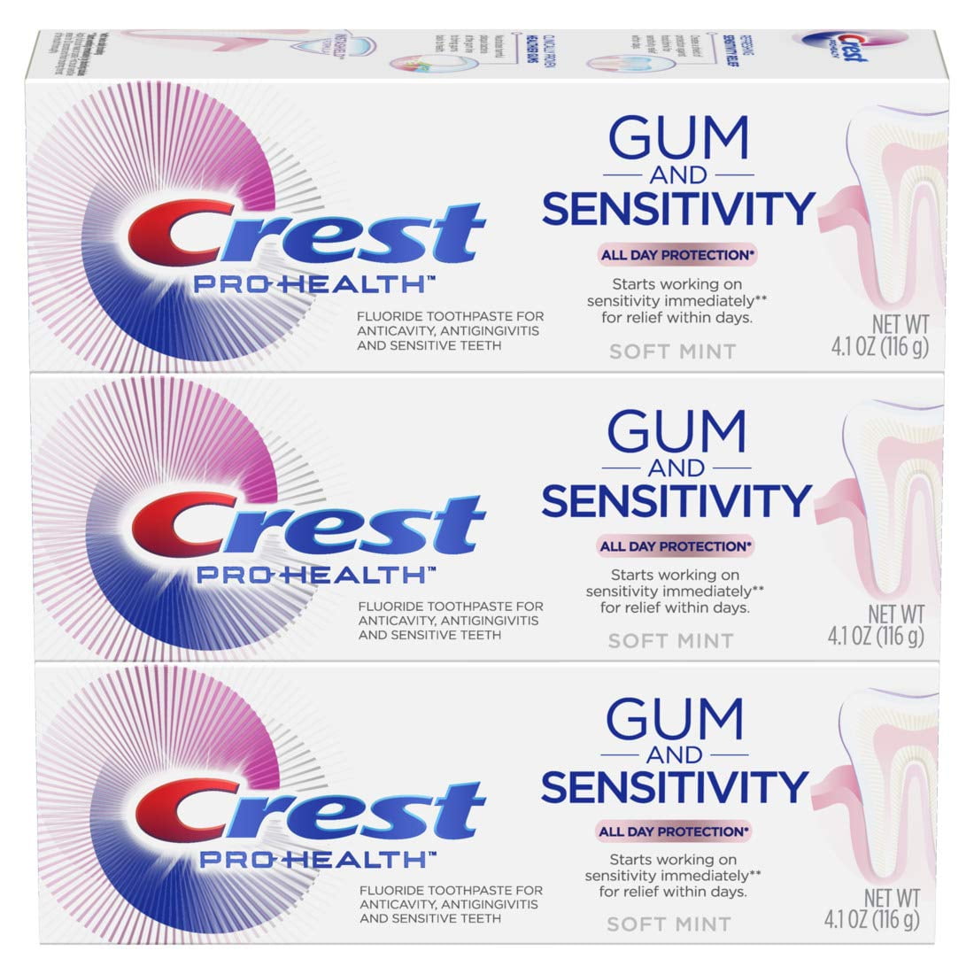 Crest ProHealth Gum and Sensitivity, Sensitive Toothpaste, AllDay