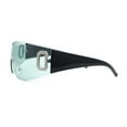thumbnail image 3 of Womens Classic 90s Diva Rimless Shield Designer Fashion Sunglasses Black - Green, 3 of 4