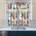 thumbnail image 3 of Pioneer Kitchen Curtains and Valance Set 36 Inch Tier Huasebeizi 3 Pieces Set Dining Room Small Curtain Drapes Cafe Curtains Valance for Home Decor Rod Pocket, 3 of 6