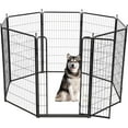 thumbnail image 1 of Historyli Corral para Perros de 8 Paneles Interior/Exterior,Corral de Ejercicio para Mascotas/Cachorros de Metal Extra Resistente,Puerta Ancha y Umbral Bajo,Corral para Mascotas para Jardín o Patio, 1 of 6